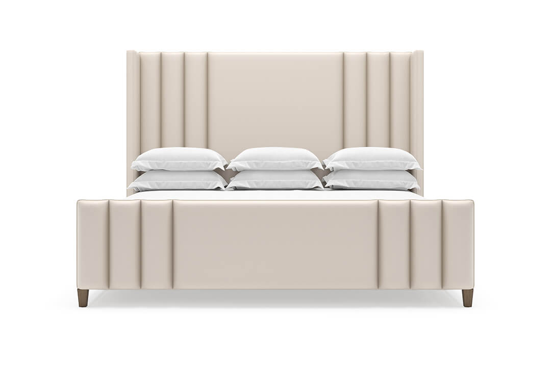 Adler Leather Bed in Arctic #color_arctic