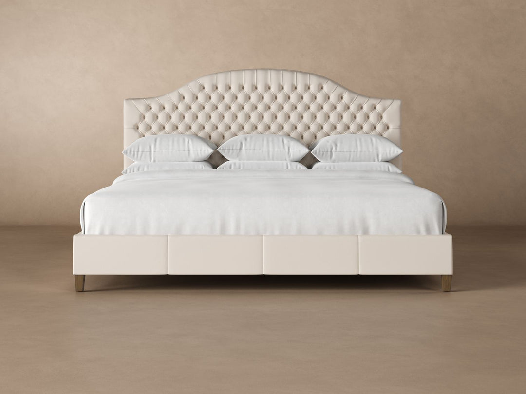 Archie Leather Bed Frame in arctic#color_arctic