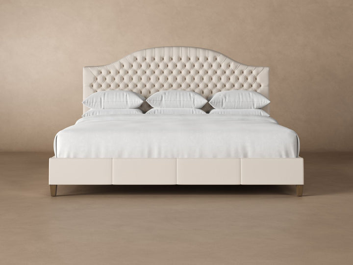 Archie Leather Bed Frame in arctic#color_arctic