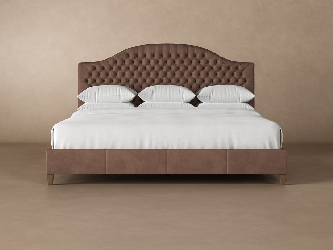 Archie Leather Bed Frame in espresso#color_espresso