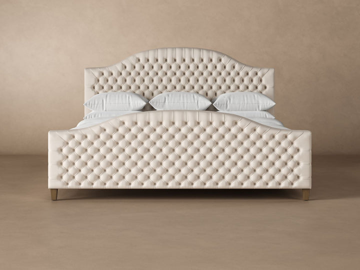 Archie Leather Bed in Arctic #color_arctic