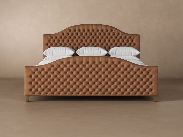 Archie Leather Bed in Cognac #color_cognac