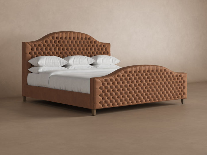 Archie Leather Bed in Cognac #color_cognac