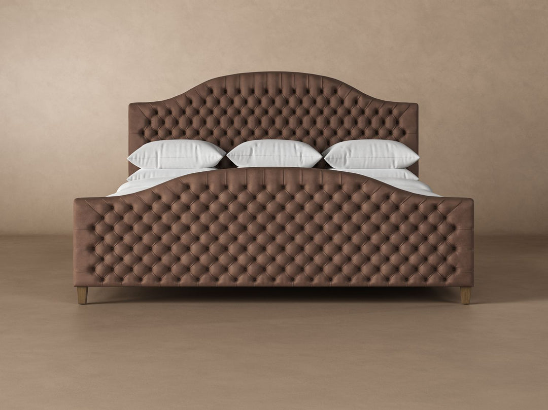Archie Leather Bed in Espresso #color_espresso