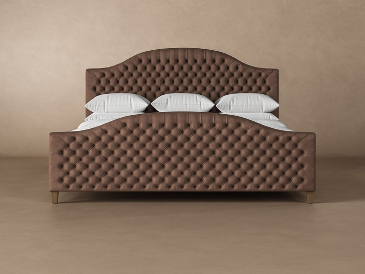 Archie Leather Bed in Espresso #color_espresso