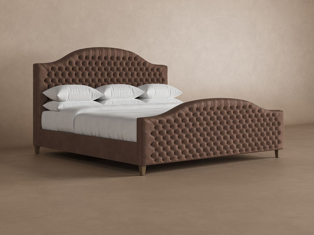 Archie Leather Bed in Espresso #color_espresso