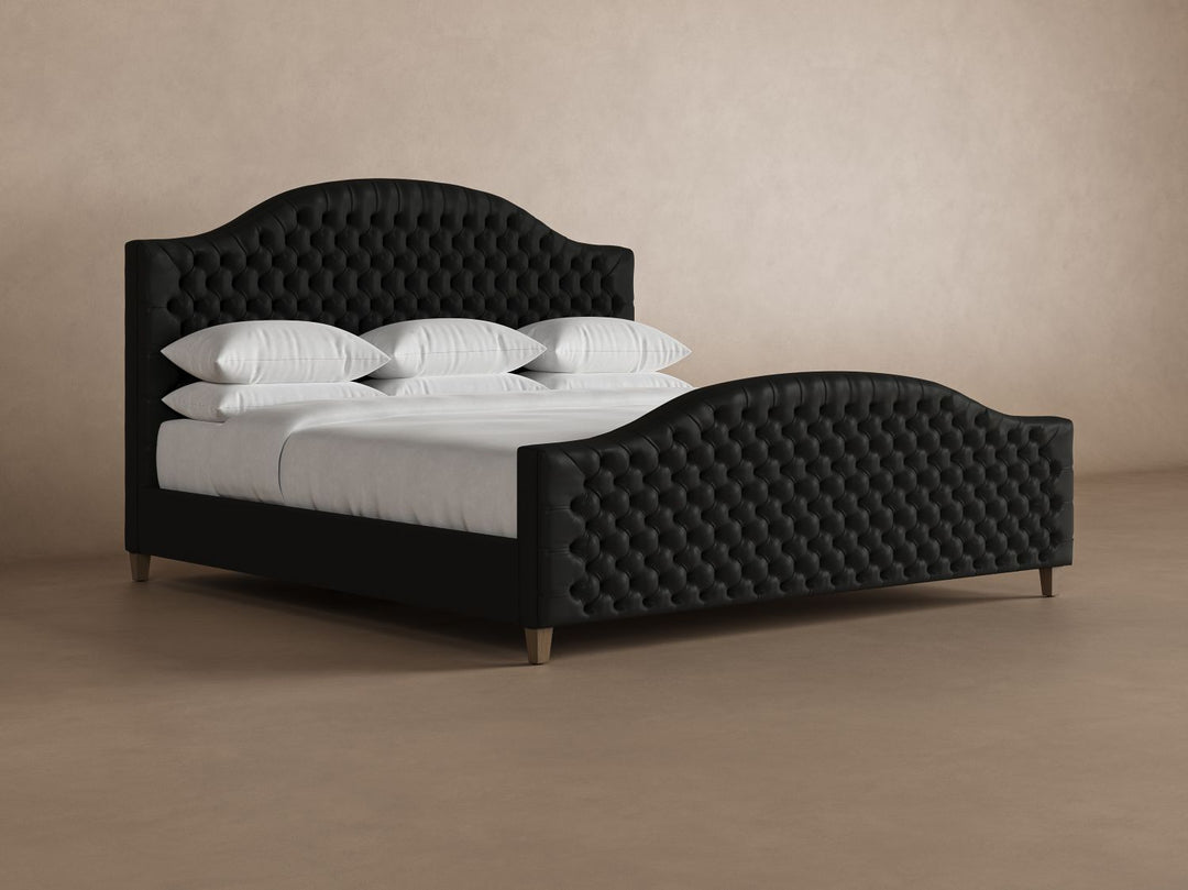 Archie Leather Bed in Jet #color_jet