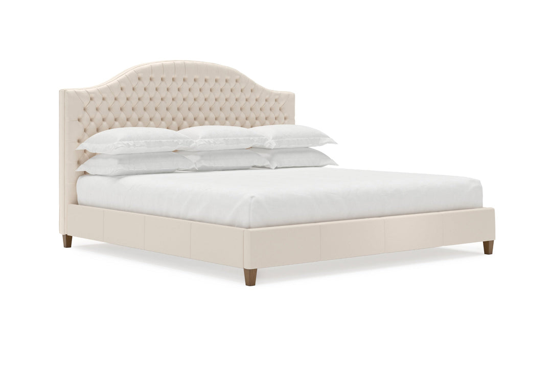 Archie Leather Bed Frame in arctic#color_arctic