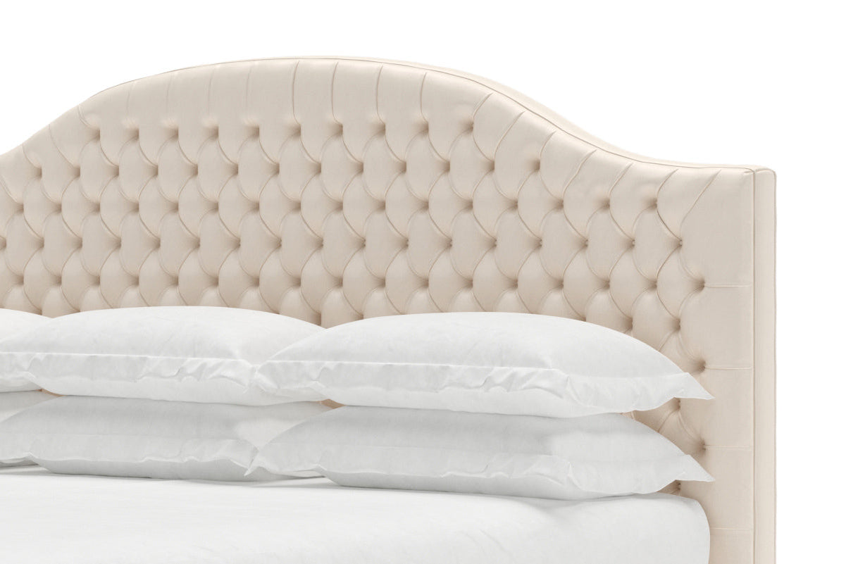 Archie Leather Bed Frame in arctic#color_arctic