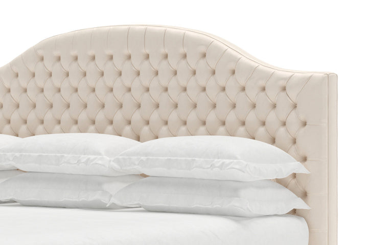 Archie Leather Bed Frame in arctic#color_arctic