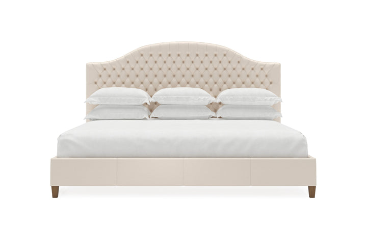 Archie Leather Bed Frame in arctic#color_arctic