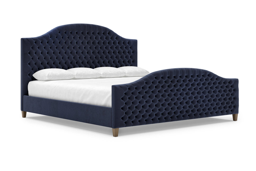 Angled View of Archie Bed Frame with Footboard in Eclipse#color_eclipse