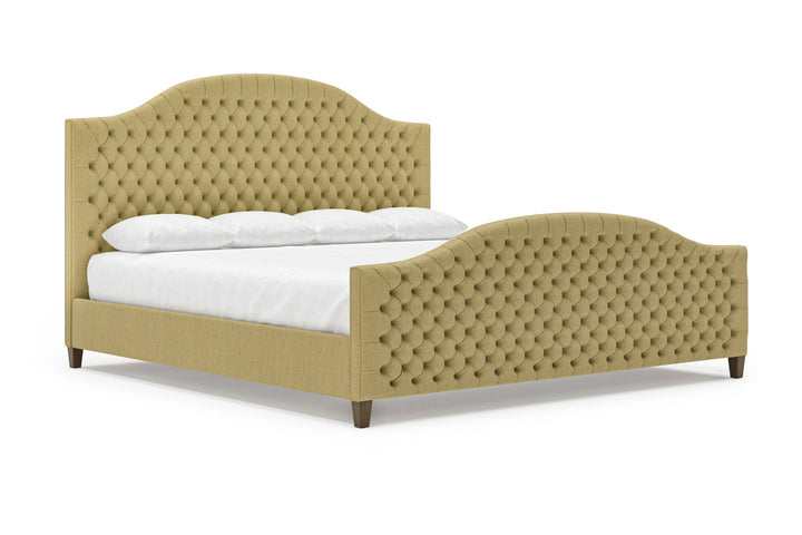 Angled View of Archie Bed Frame with Footboard in Iceland Moss#color_iceland-moss