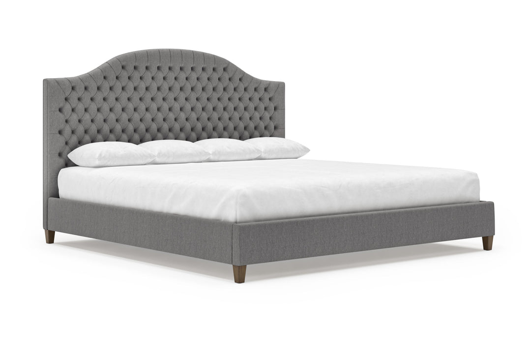 Angled View of Archie Bed Frame in Slate#color_slate