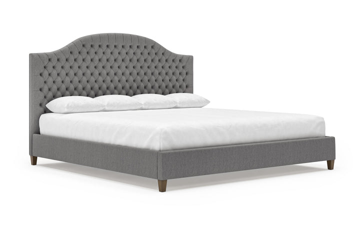 Angled View of Archie Bed Frame in Slate#color_slate