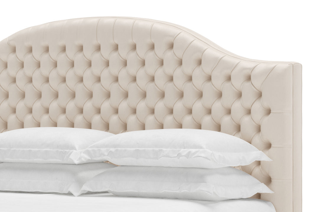 Archie Leather Bed in Arctic #color_arctic