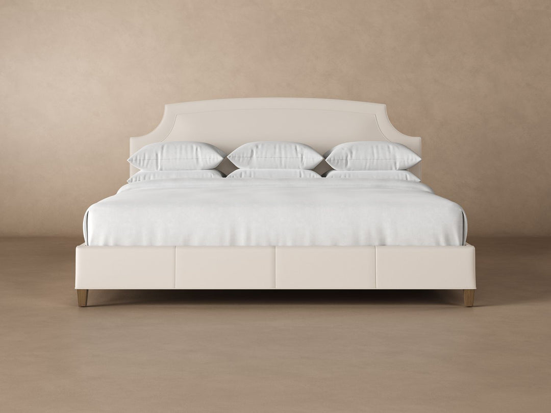 Cordova Leather Bed in Arctic #color_arctic