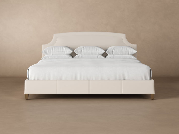 Cordova Leather Bed in Arctic #color_arctic
