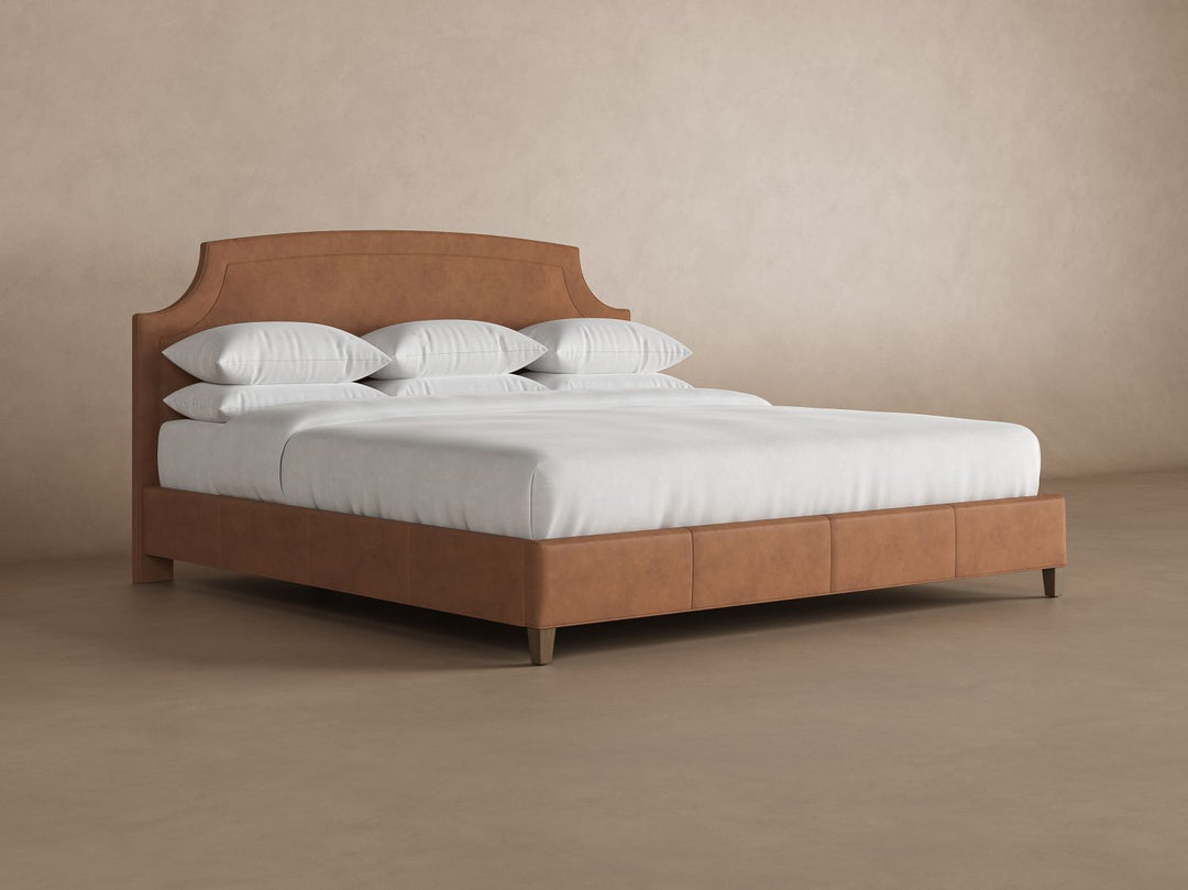 Cordova Leather Bed in Cognac #color_cognac