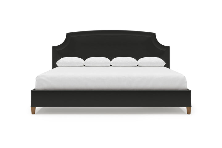 Cordova Leather Bed in Jet #color_jet