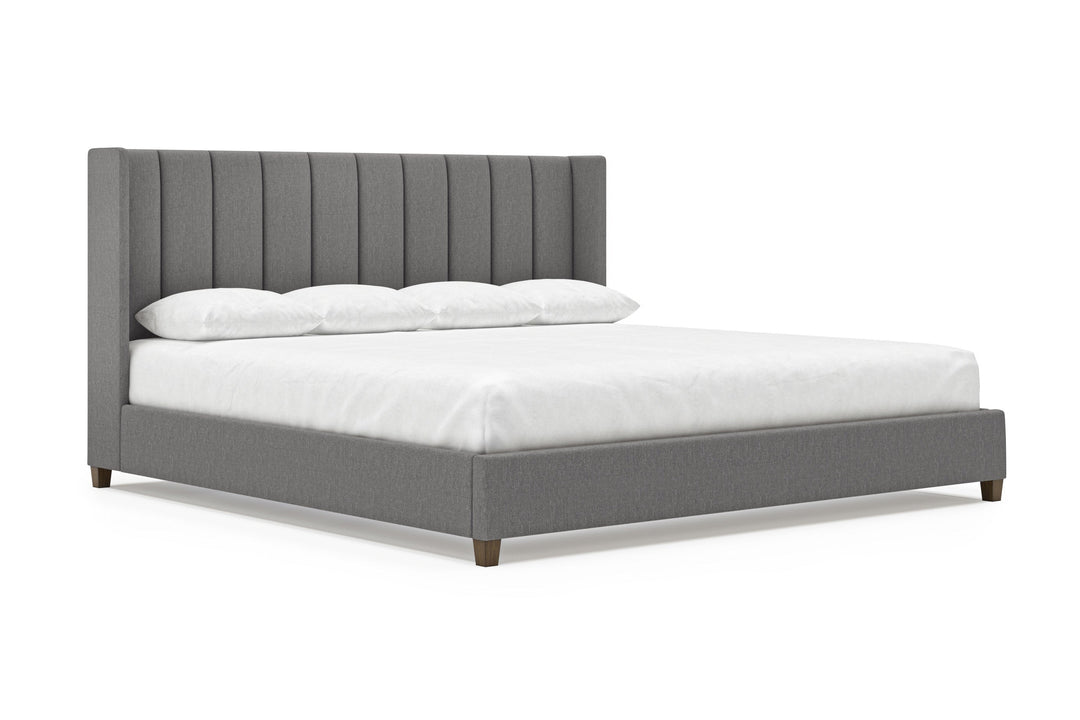 Angled Elias Bed Frame in Slate#color_slate