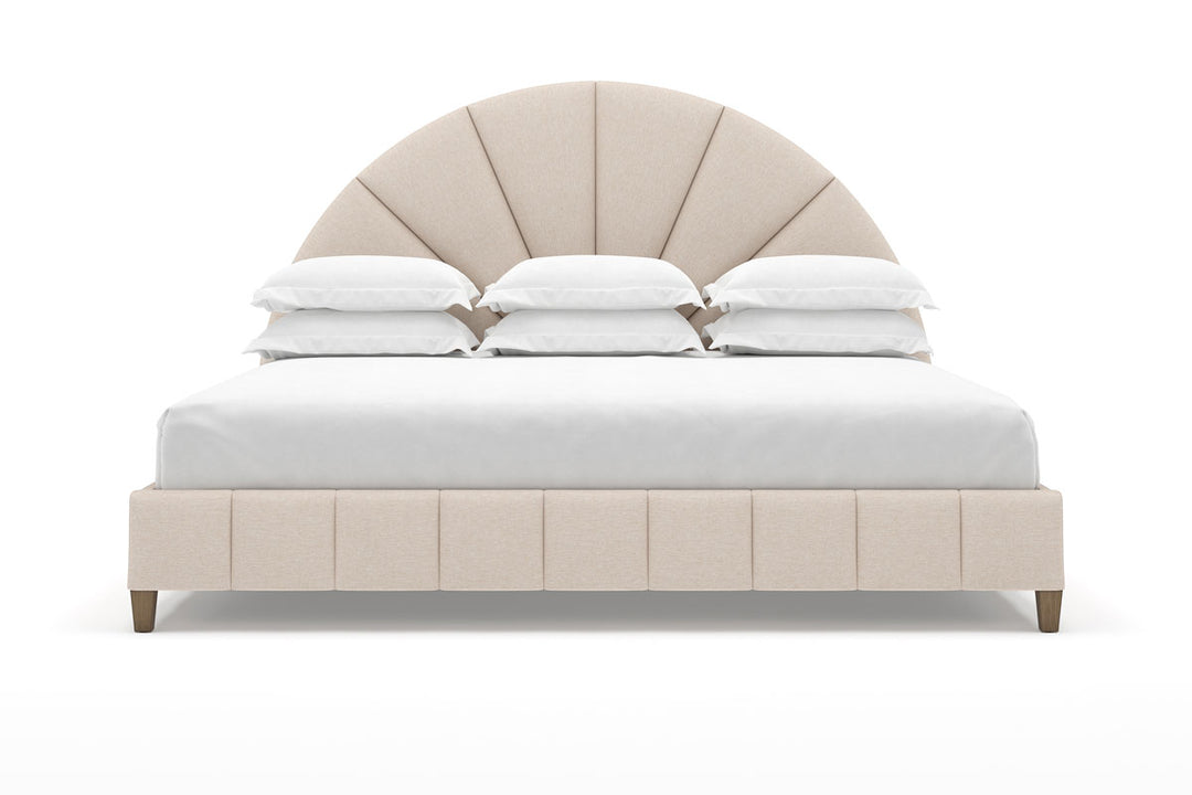 Angled Huxley Bed Frame in Oatmeal#color_oatmeal