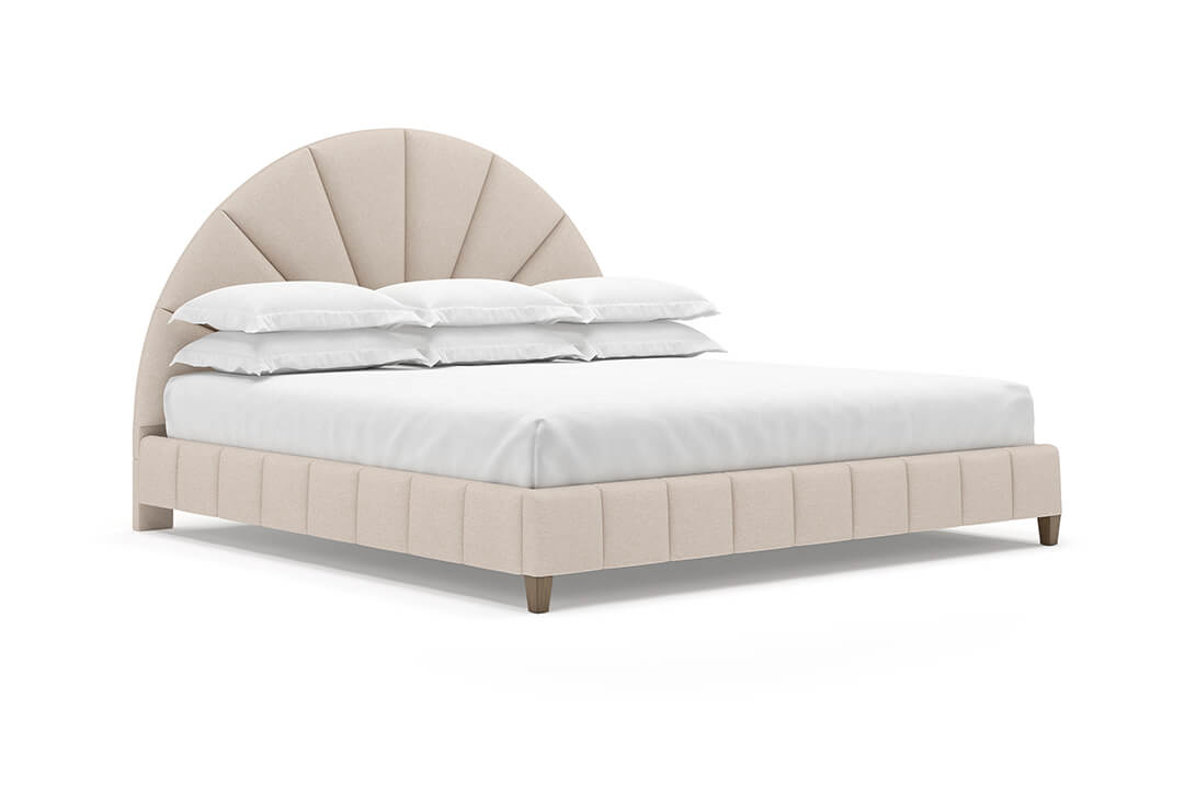 Angled Huxley Bed Frame in Oatmeal#color_oatmeal