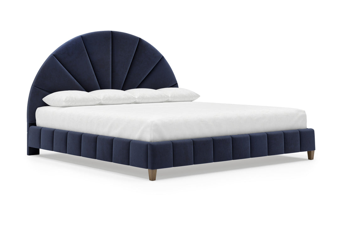 Alaskan King Bed Angled Huxley Bed Frame in Eclipse#color_eclipse