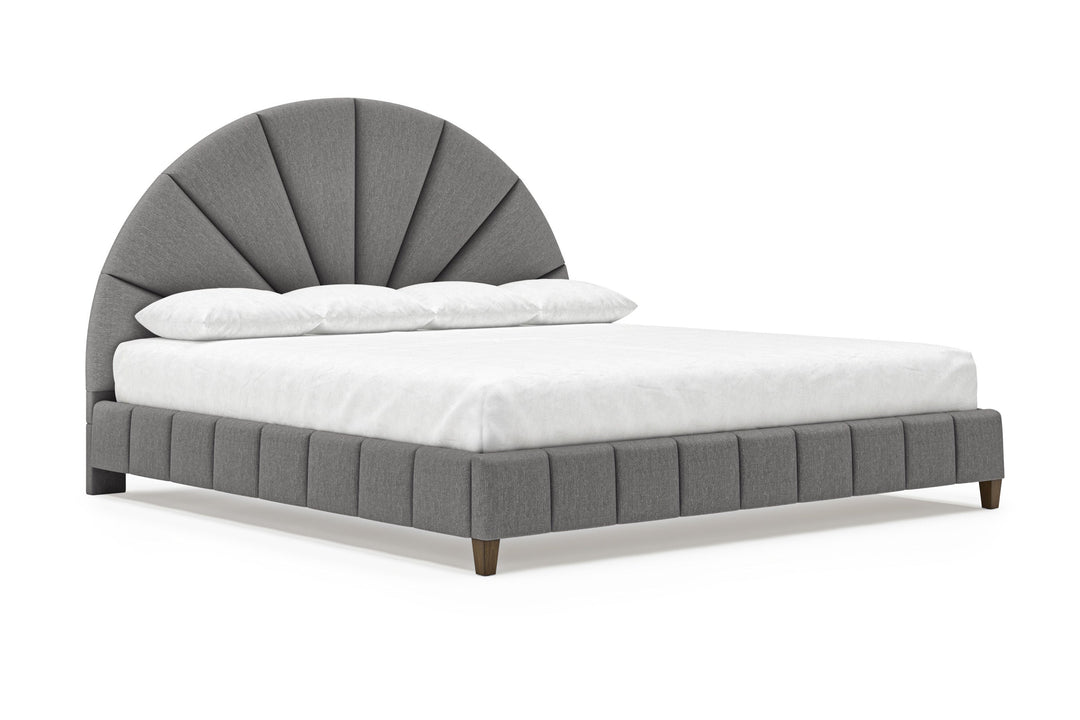 Angled Huxley Bed Frame in Slate#color_slate