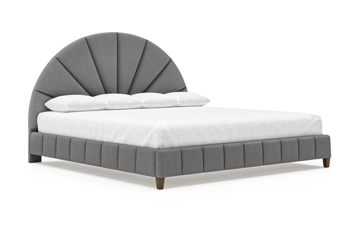 Angled Huxley Bed Frame in Slate#color_slate