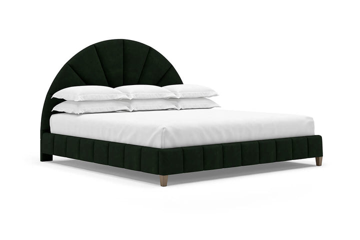 Angled Huxley Bed Frame in Emerald#color_emerald