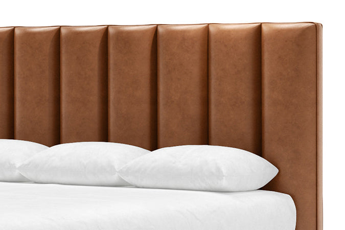 Kenai Leather Bed Frame in Cognac#color_cognac