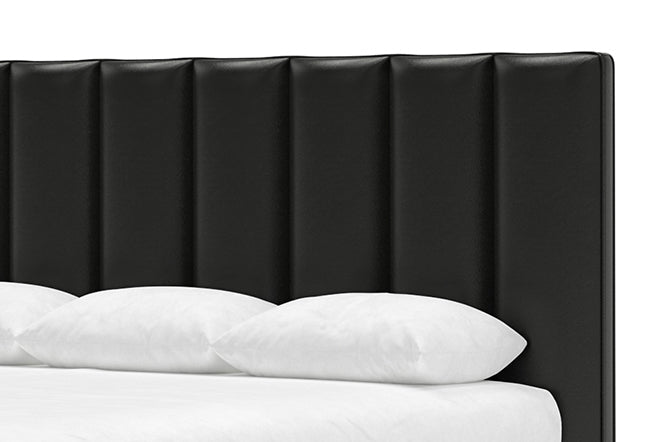 Kenai Leather Bed Frame in jet#color_jet