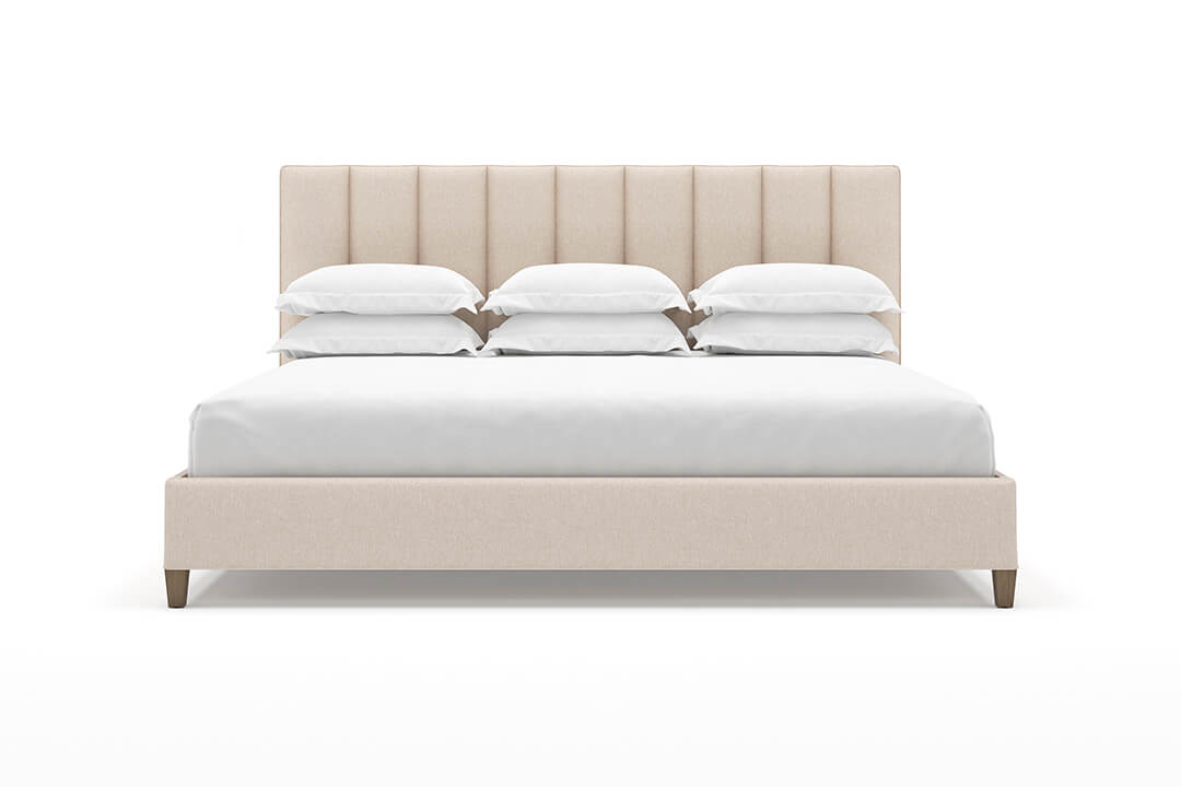 Angled Kenai Bed Frame in Oatmeal#color_oatmeal