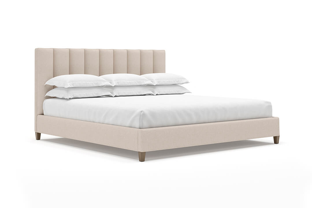 Angled Kenai Bed Frame in Oatmeal#color_oatmeal