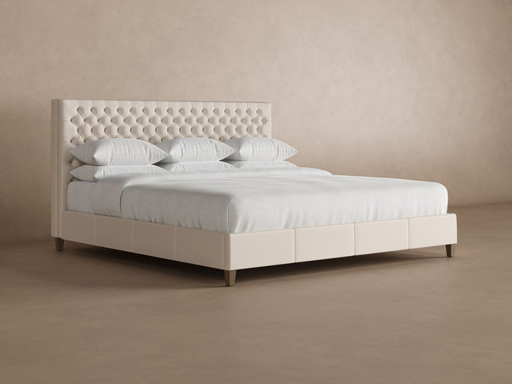 Kincaid Leather Bed Frame in arctic#color_arctic