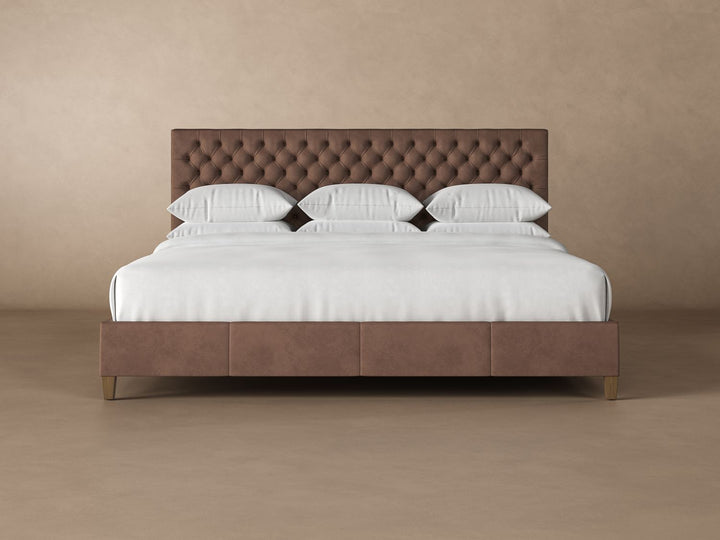 Kincaid Leather Bed Frame in espresso#color_espresso