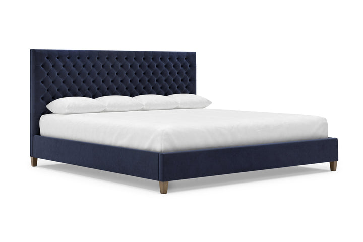 Angled View of Kincaid Bed Frame in Eclipse#color_eclipse