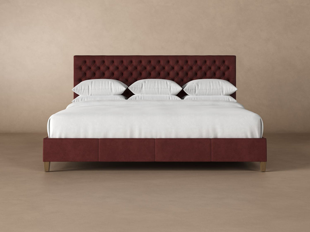 Kincaid Leather Bed Frame in Bordeaux#color_bordeaux