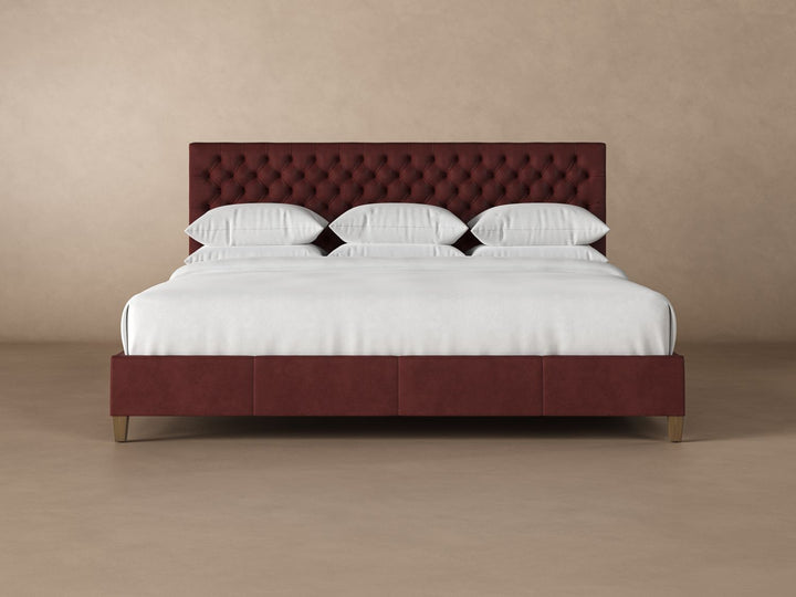 Kincaid Leather Bed Frame in Bordeaux#color_bordeaux