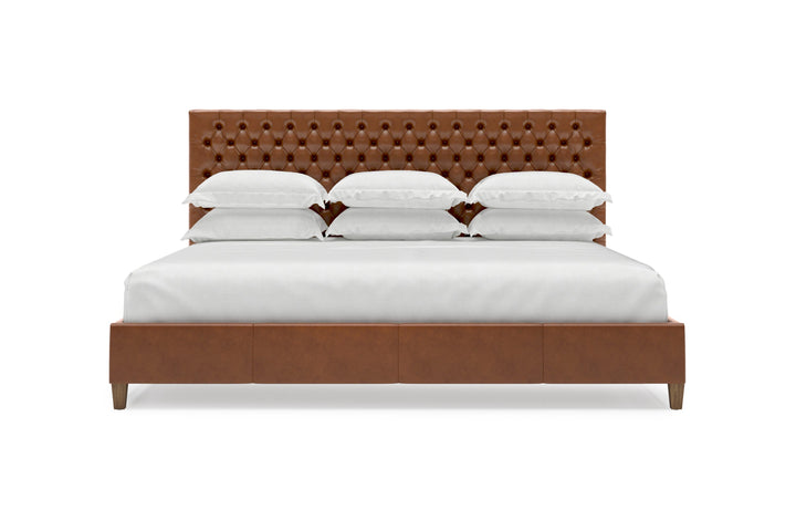 Kincaid Leather Bed Frame in cognac#color_cognac