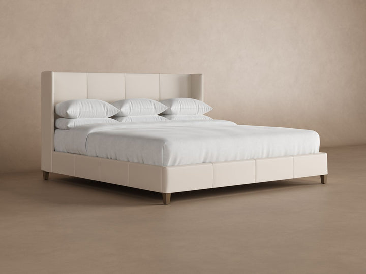 Kodiak Leather Bed in Arctic #color_arctic