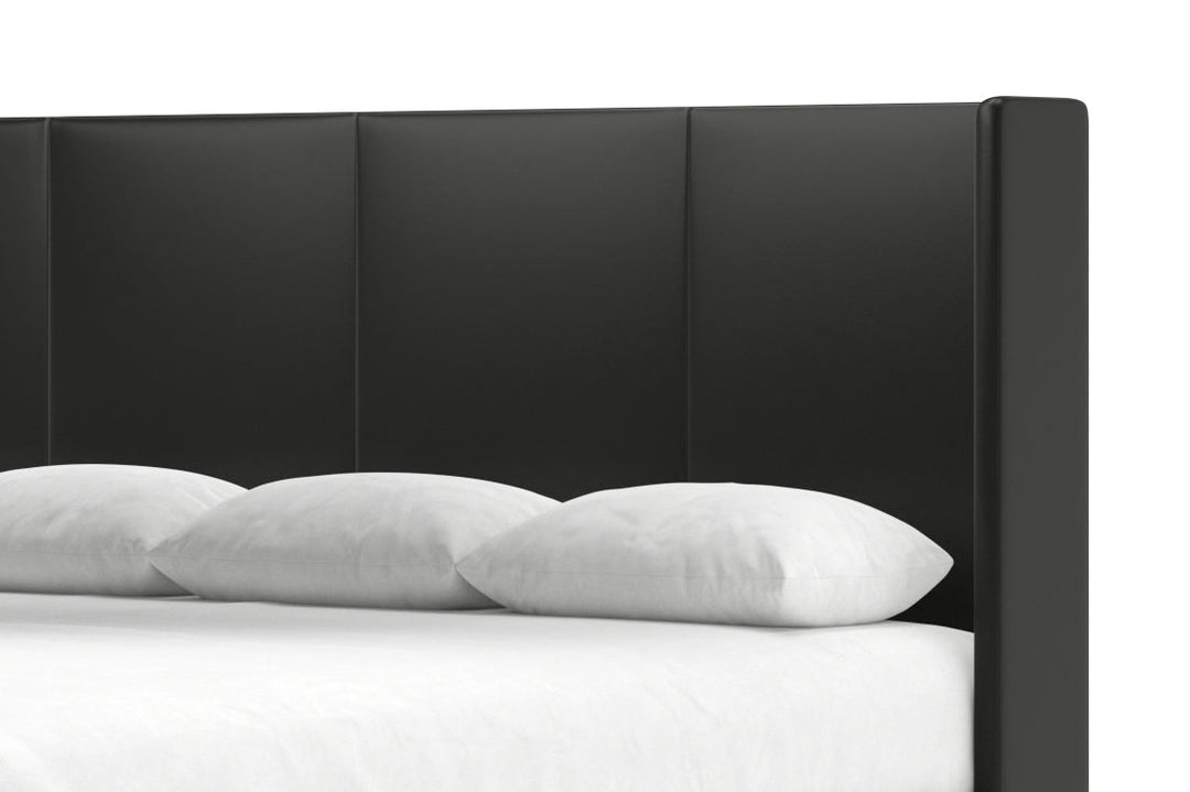 Kodiak Leather Headboard in Jet #color_jet