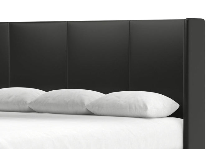 Kodiak Leather Headboard in Jet #color_jet