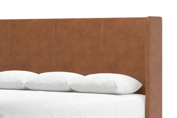 Kodiak Leather Headboard in Cognac #color_cognac