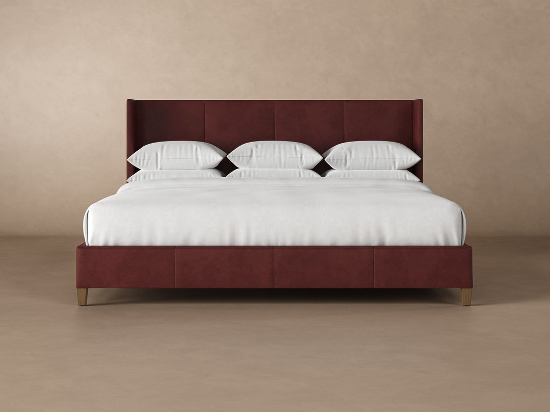 Kodiak Leather Bed in Bordeaux #color_bordeaux