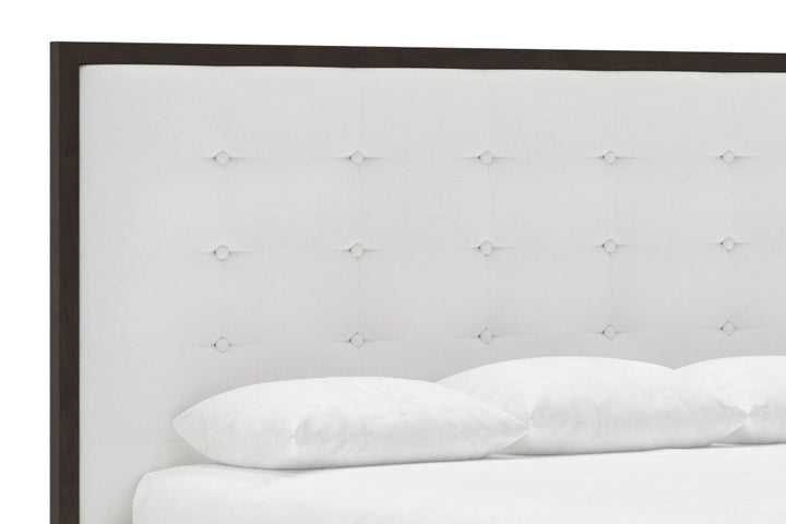 Marlow Headboard in Snow and Wenge#color_snow-chestnut