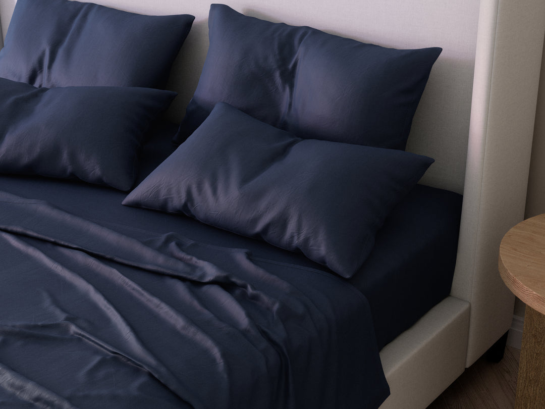 Navy cotton sheets #color_navy
