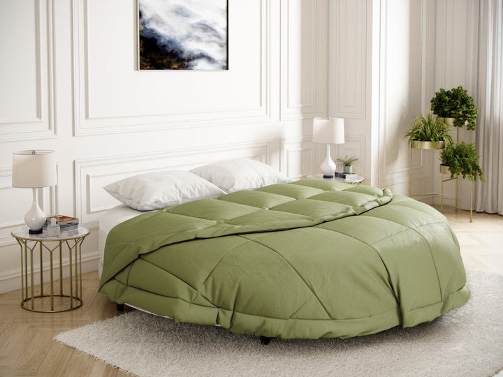 Round comforter #color_sage