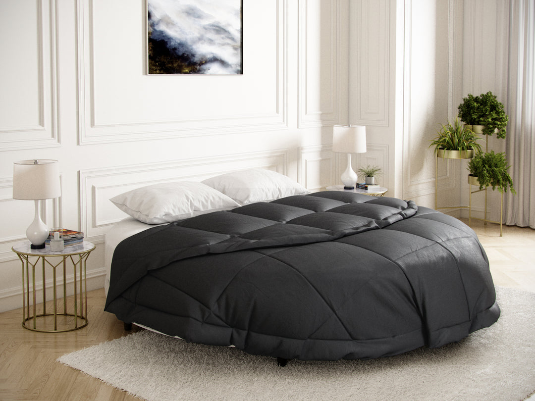 Round comforter #color_smoke